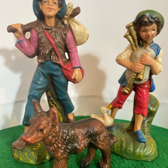 Fontanini Nativity Vintage Chalkware Plaster Paper Mache Creche - Picture 6 of 10